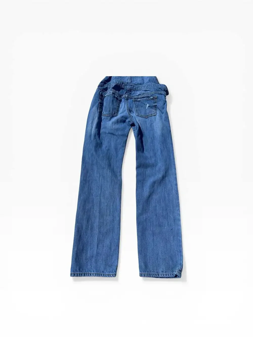 Denim Overalls Kids Medium Wash Blue Good Distressed Straight Leg‎